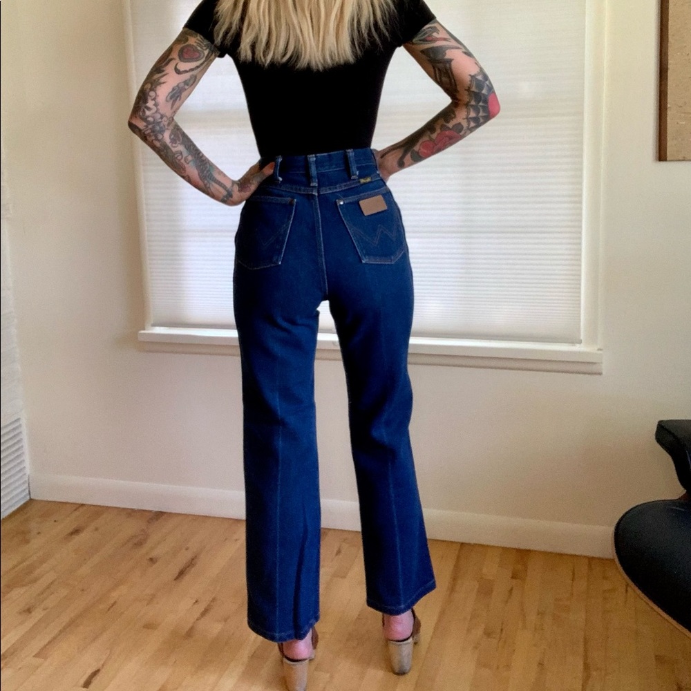 Vintage 1970s high rise foxy Wrangler jeans